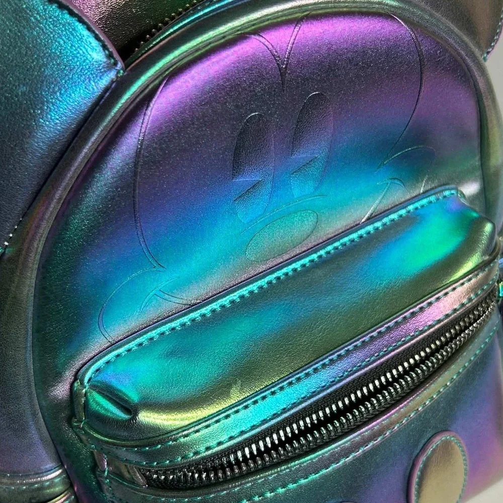 Disney Loungefly Mickey Mouse Iridescent Oil Slick Mini Backpack WDBK0719